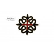 Escudo Bordado A Mano Religiosos Negro