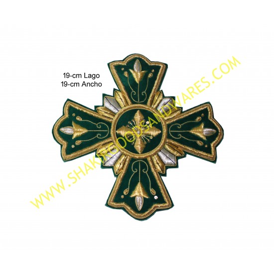 Escudo Bordado A Mano Religiosos 19-cmx19-cm