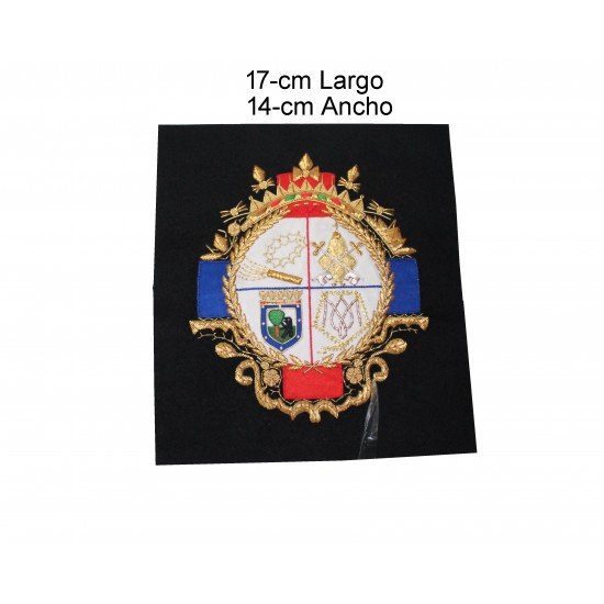 Escudo Bordado A Mano 17-cmx14-cm